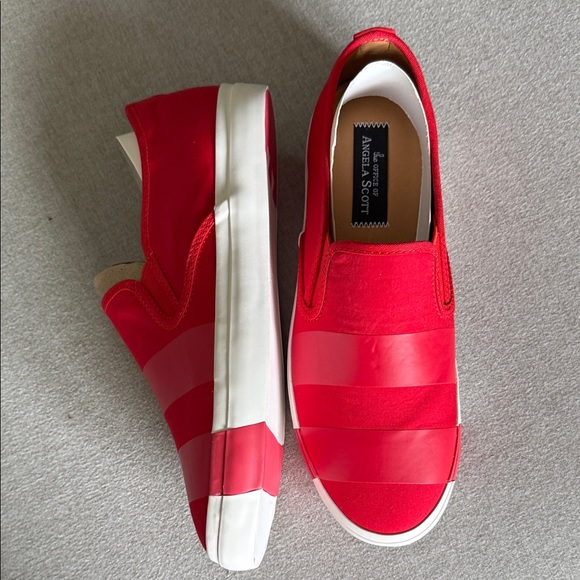 Angela Scott Women's Bold Red Sneakers - Picture 7 of 16